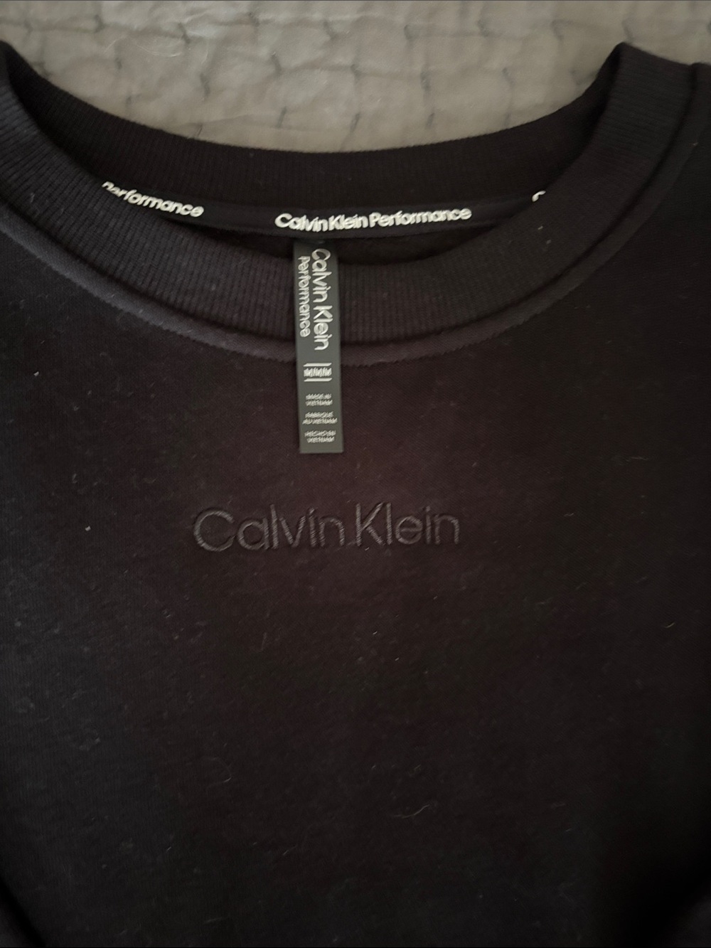 Calvin Klein Black Embroidered Logo Crewneck sweatshirt